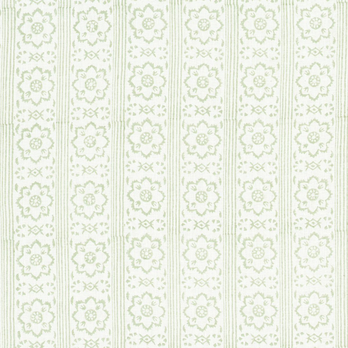 Schumacher Sunda Hand Blocked Print Sage Fabric 181321