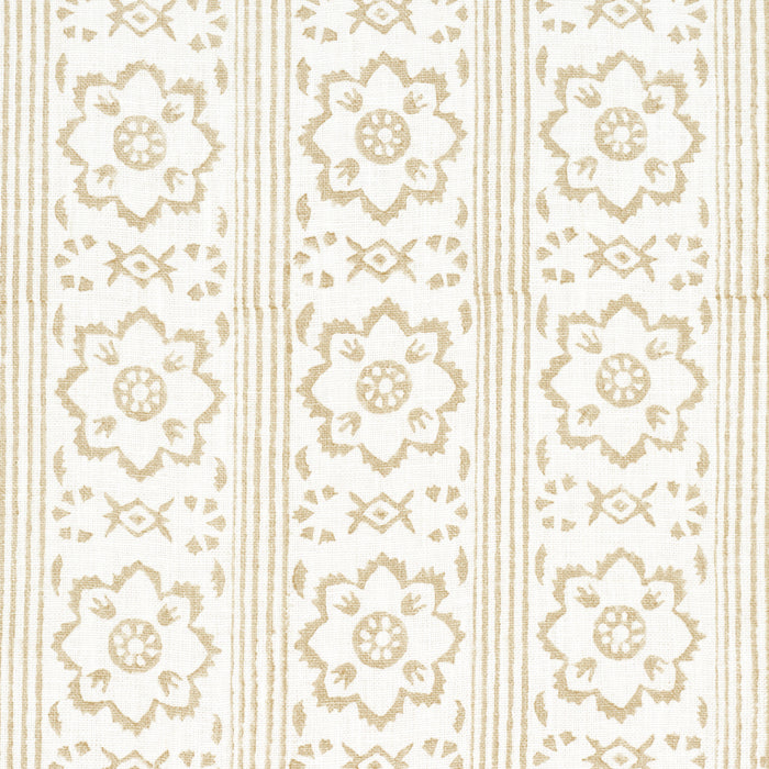 Schumacher Sunda Hand Blocked Print Neutral Fabric 181322