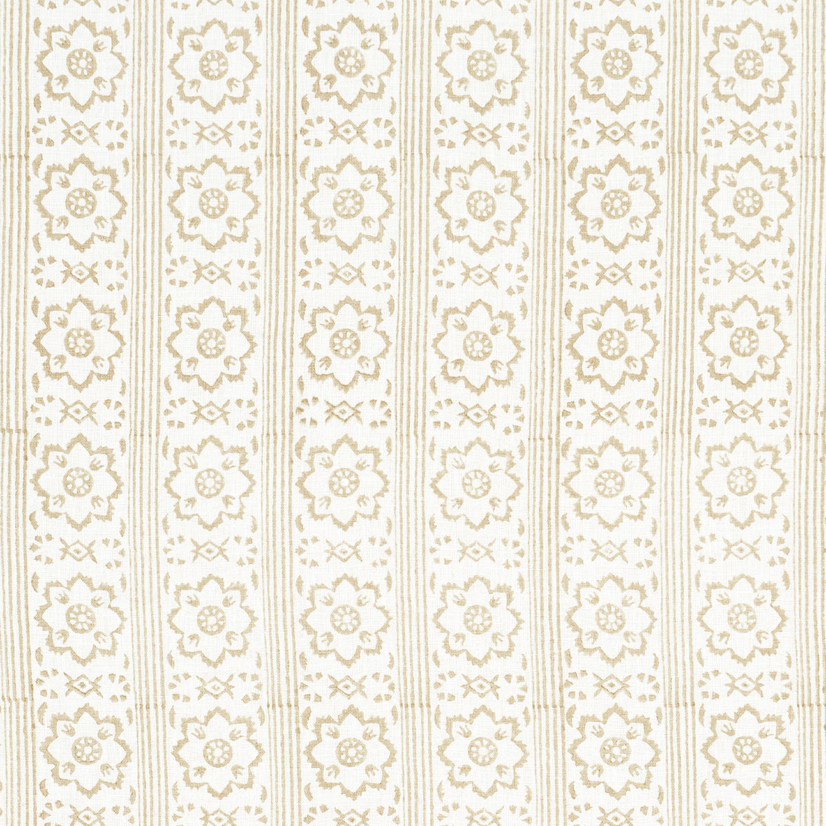 Schumacher Sunda Hand Blocked Print Neutral Fabric 181322