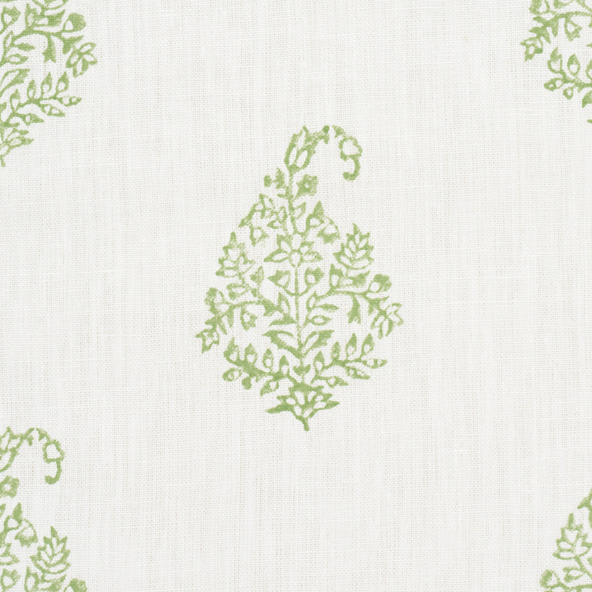 Schumacher Kerala Paisley Leaf Fabric Sample 181351