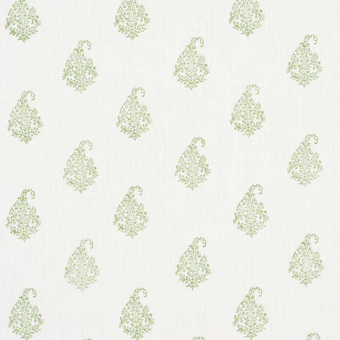 Schumacher Kerala Paisley Leaf Fabric Sample 181351