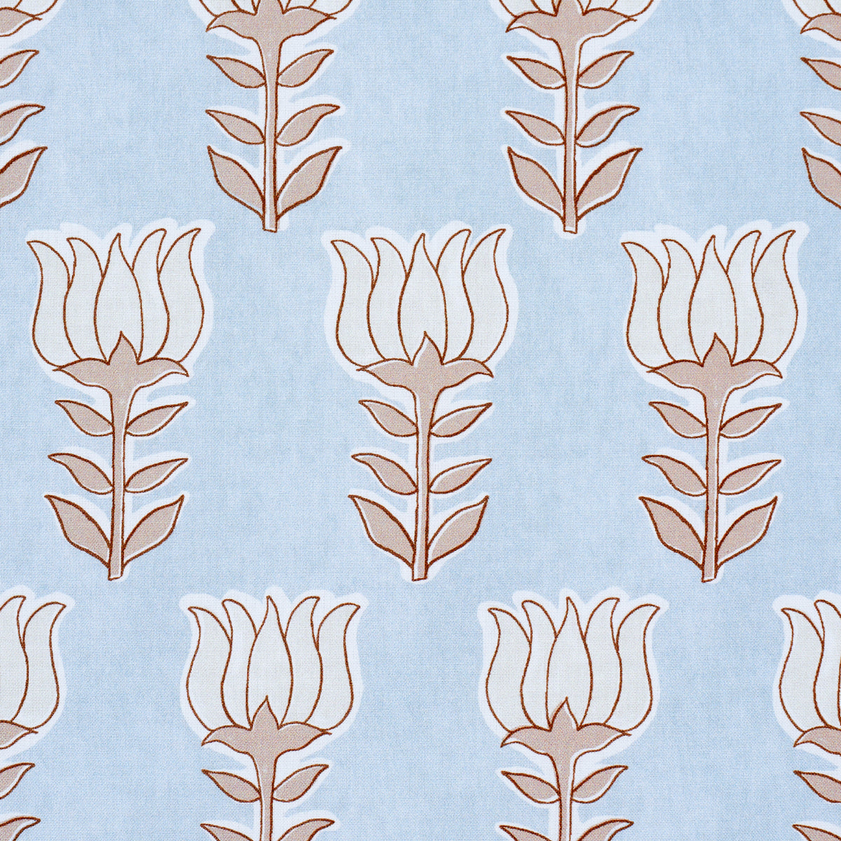 Schumacher Mia Tulip Sky & Sand Fabric 181390