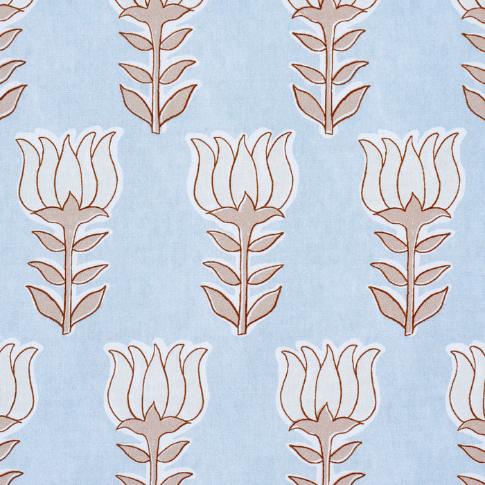 Schumacher Mia Tulip Sky & Sand Fabric 181390