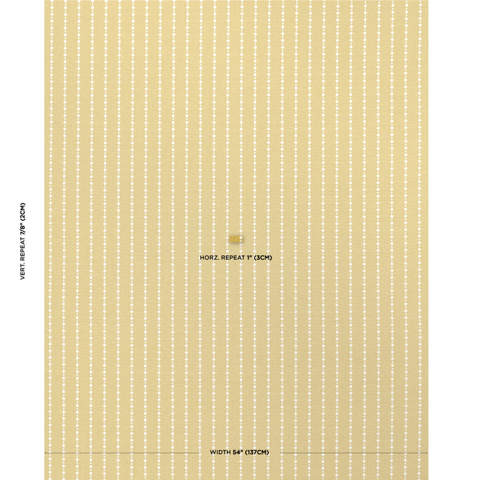 Schumacher Beaded Stripe Straw Fabric Sample 181431
