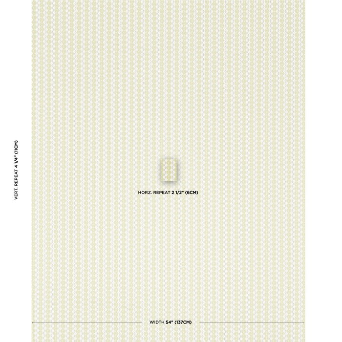 Schumacher Centipede Stripe Pea Fabric Sample 181440