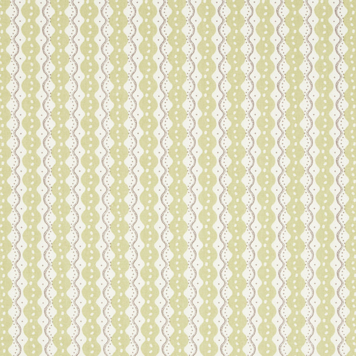 Schumacher Centipede Stripe Pea Fabric 181440