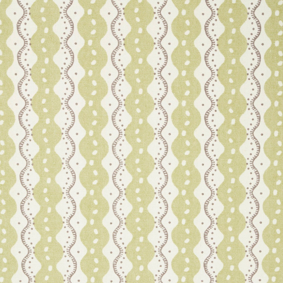 Schumacher Centipede Stripe Pea Fabric 181440