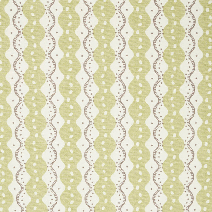 Schumacher Centipede Stripe Pea Fabric 181440