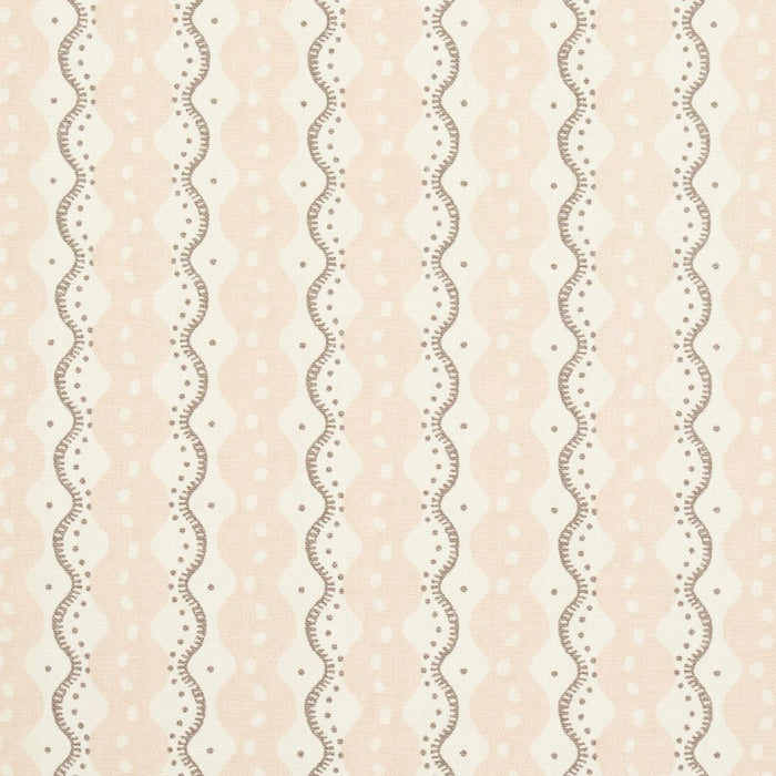 Schumacher Centipede Stripe Angel Pink Fabric Sample 181442