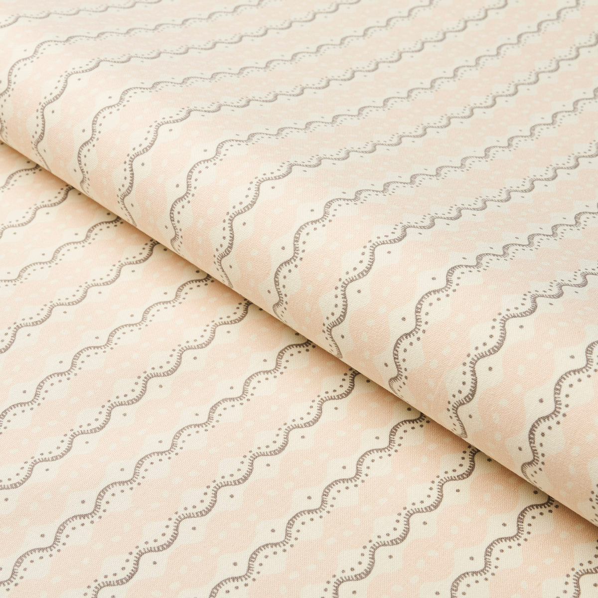 Schumacher Centipede Stripe Angel Pink Fabric Sample 181442