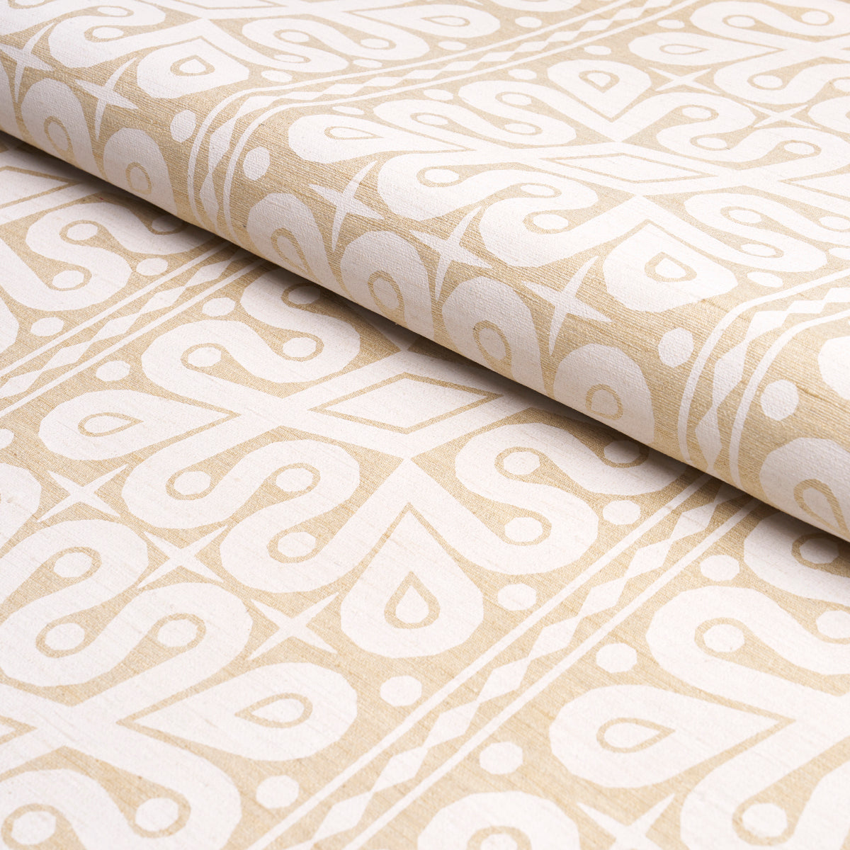 Schumacher Borneo Silk White Fabric 181471