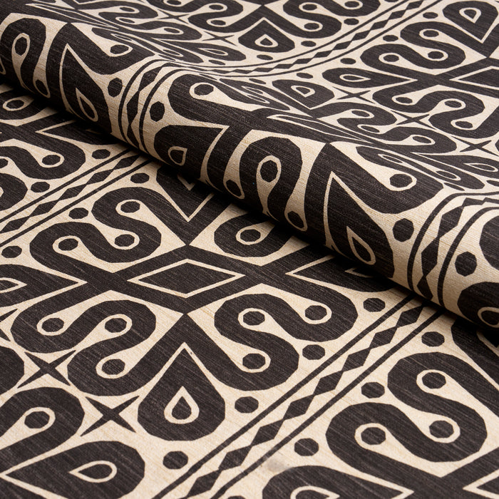 Schumacher Borneo Silk Black Fabric 181472