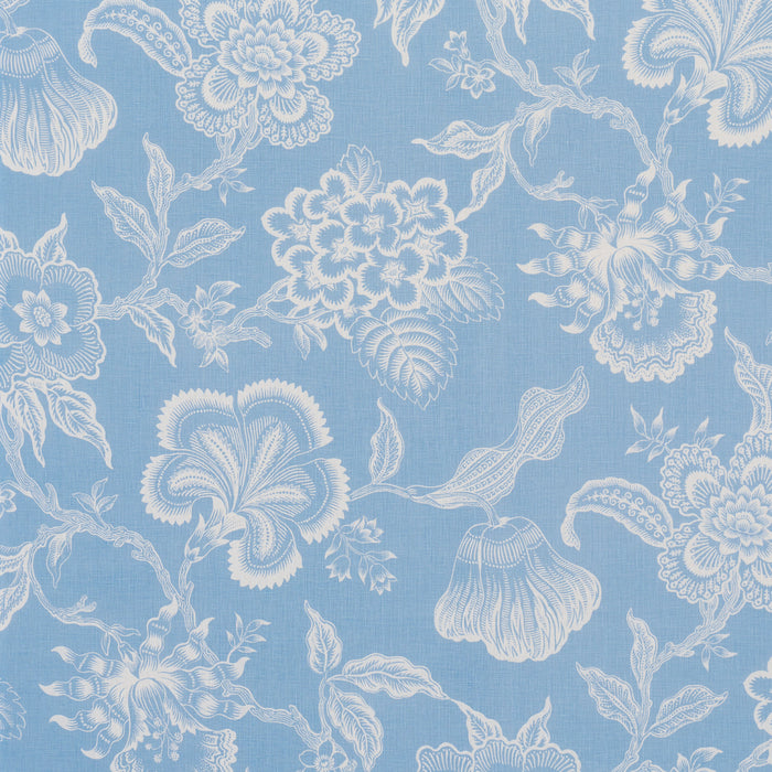 Schumacher Hothouse Flowers Silhouette Bliss Blue Fabric 181481