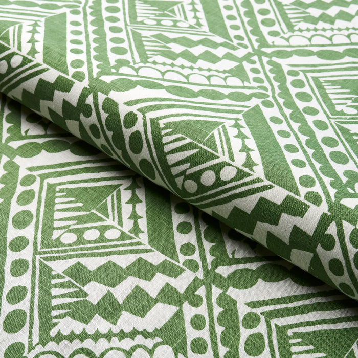 Schumacher Topsy Turvy Green Fabric 181491