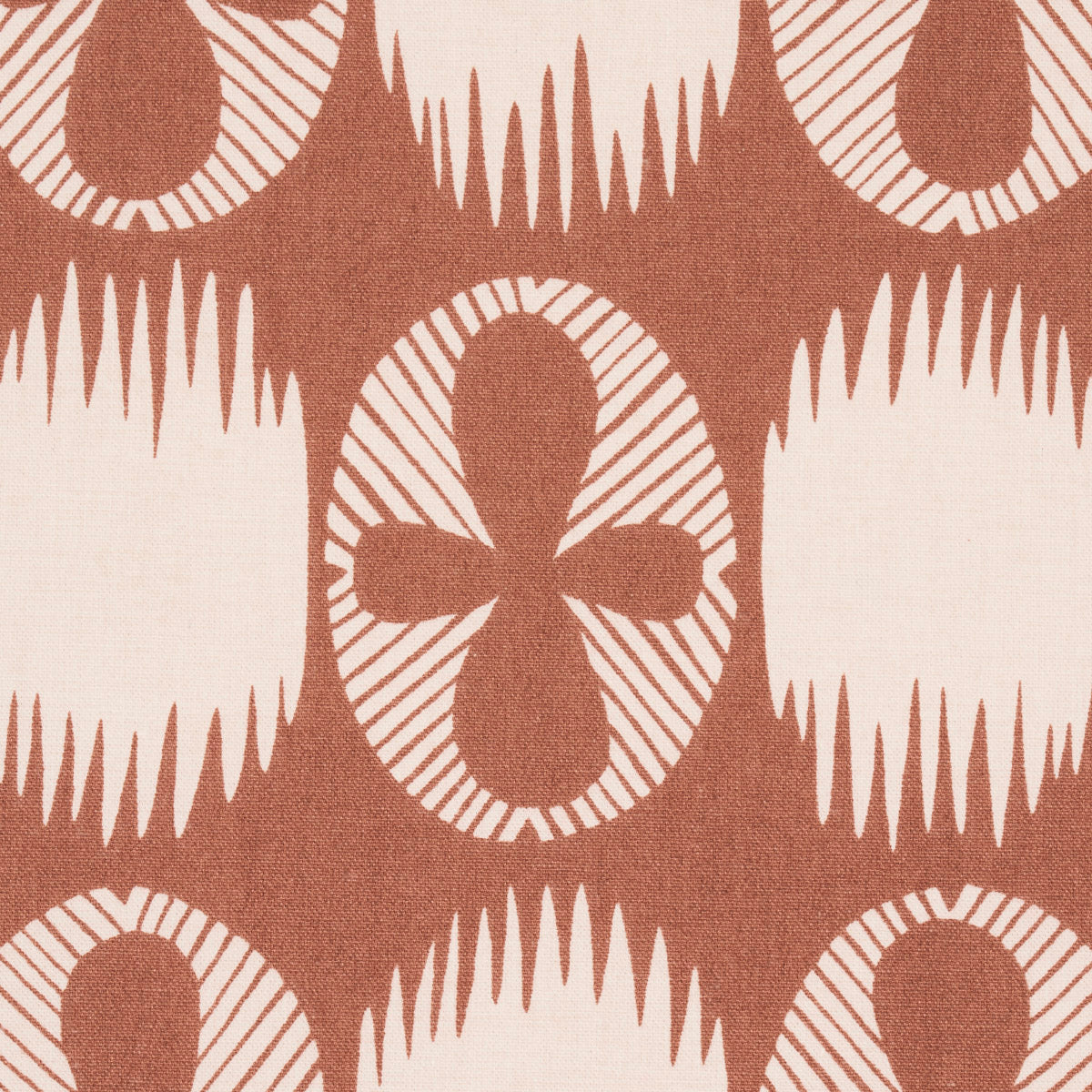 Schumacher Lunaria Blush On Terracotta Fabric 181511