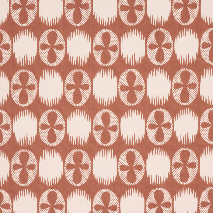 Schumacher Lunaria Blush On Terracotta Fabric 181511