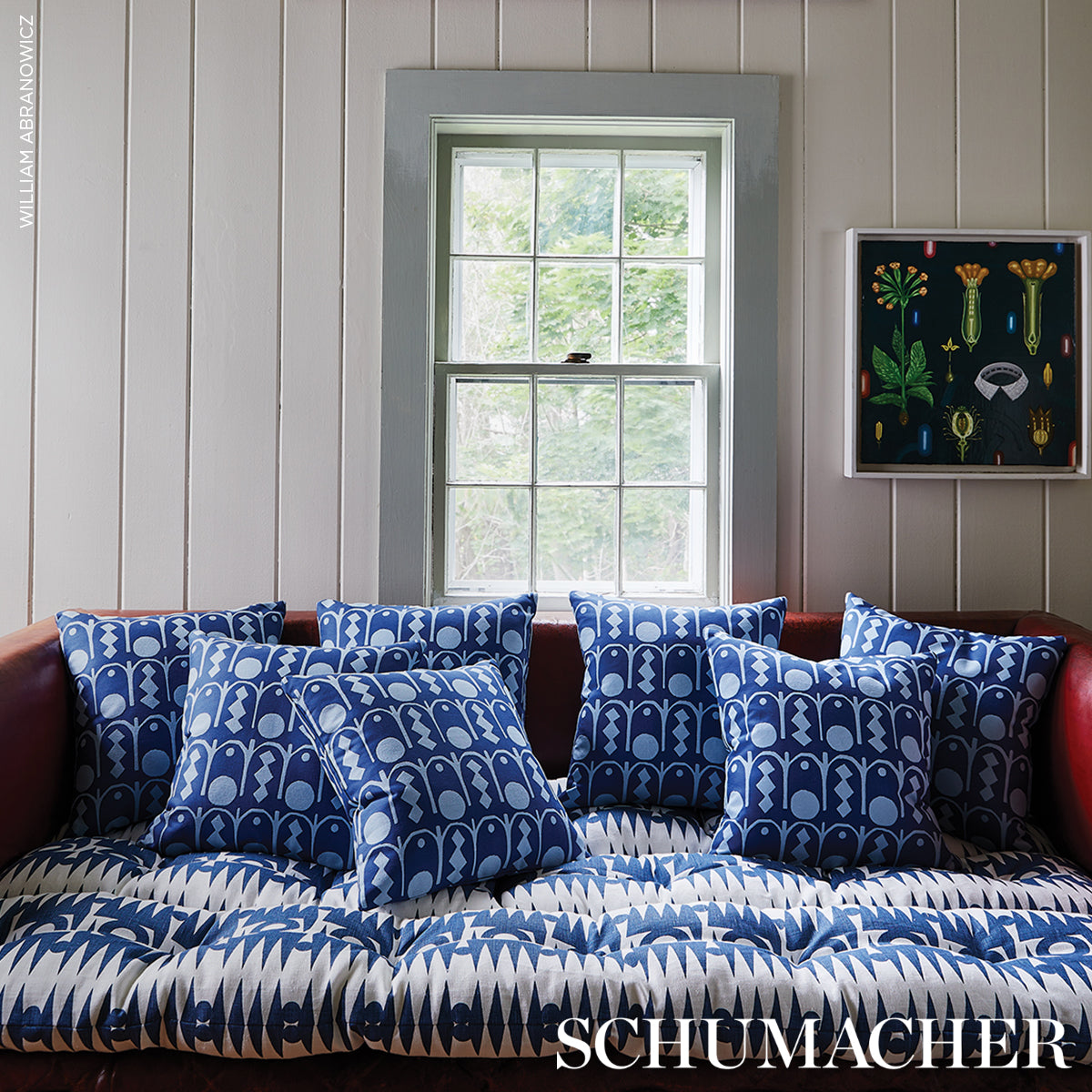 Schumacher Ra Navy Fabric Sample 181520