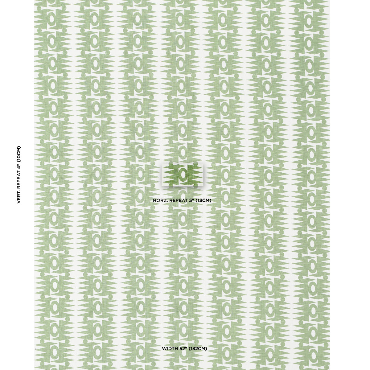 Schumacher Ra Green Fabric Sample 181521