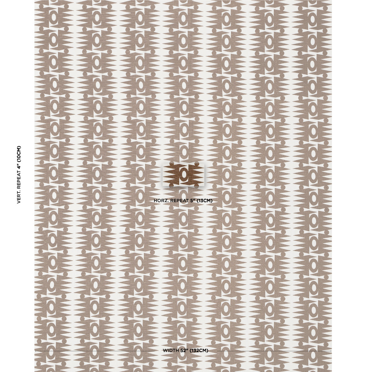 Schumacher Ra Brown Fabric 181522