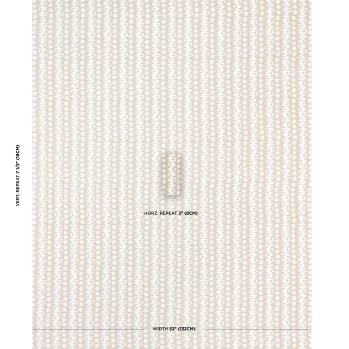 Schumacher Trickledown Natural Fabric Sample 181552