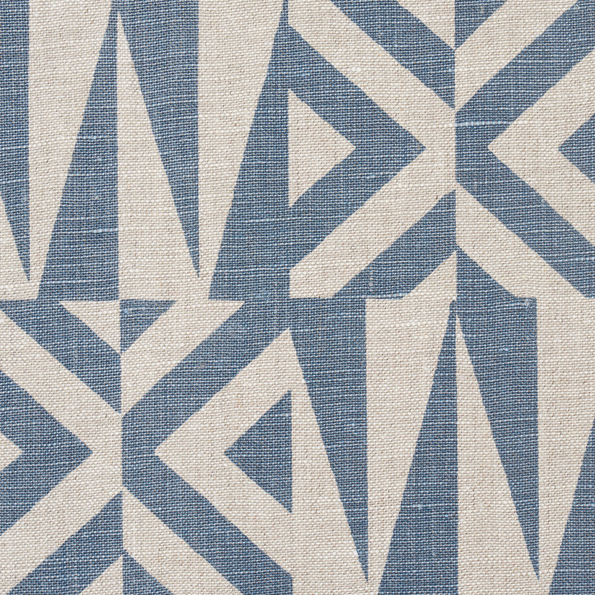 Schumacher Amero Slate Blue Fabric Sample 181641