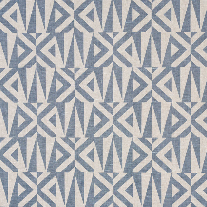 Schumacher Amero Slate Blue Fabric Sample 181641