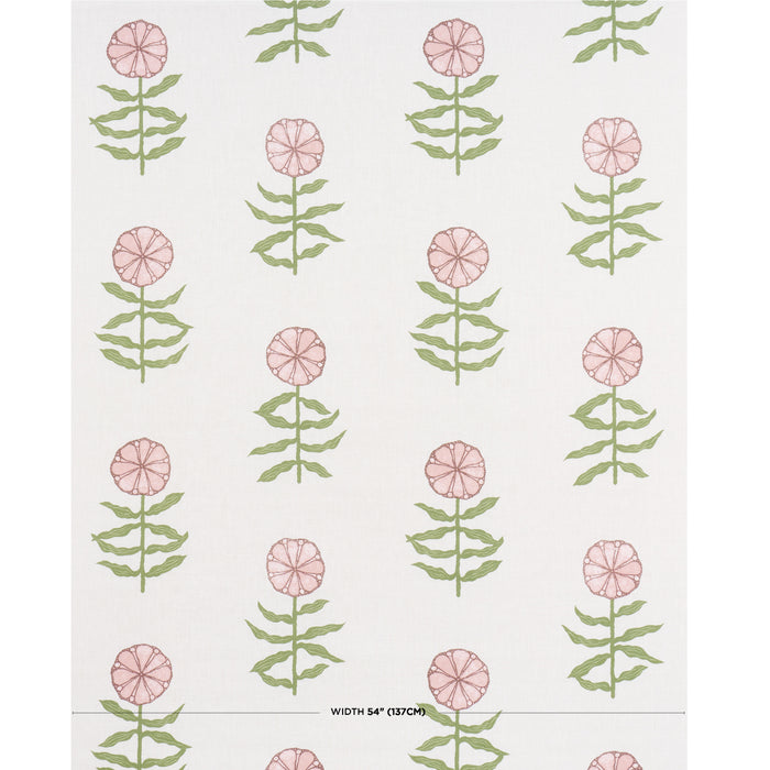 Schumacher Pretty Petals Blush Fabric Sample 181660