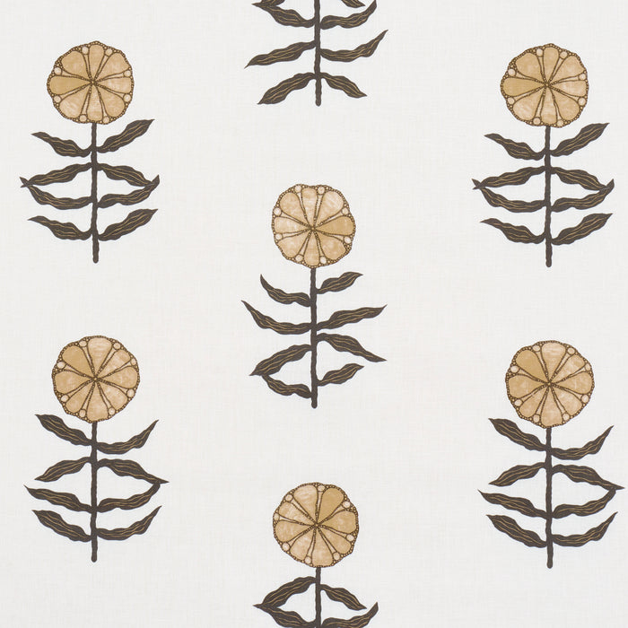 Schumacher Pretty Petals Neutral Fabric Sample 181661