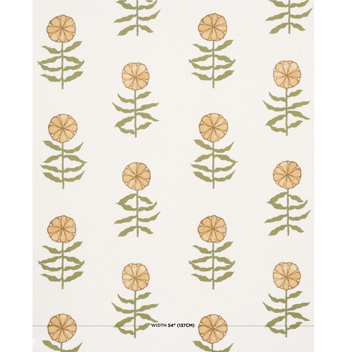 Schumacher Pretty Petals Soft Yellow Fabric Sample 181662