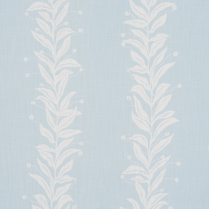 Schumacher Tendril Stripe Indoor/Outdoor Sky Fabric 181670