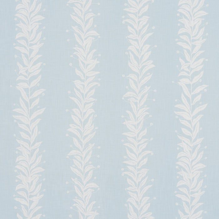 Schumacher Tendril Stripe Indoor/Outdoor Sky Fabric Sample 181670