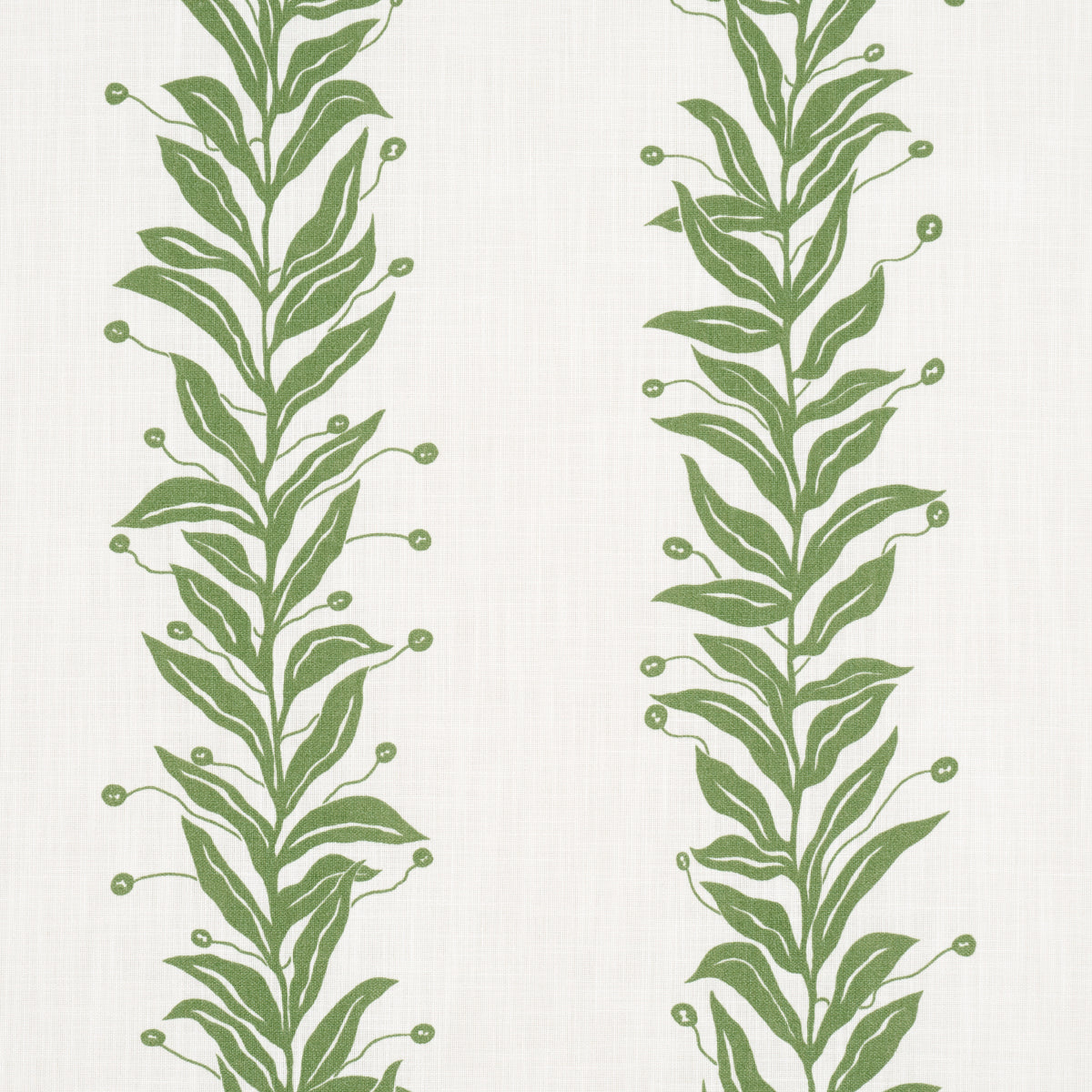 Schumacher Tendril Stripe Indoor/Outdoor Leaf Fabric Sample 181672