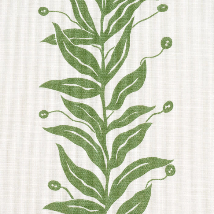 Schumacher Tendril Stripe Indoor/Outdoor Leaf Fabric 181672