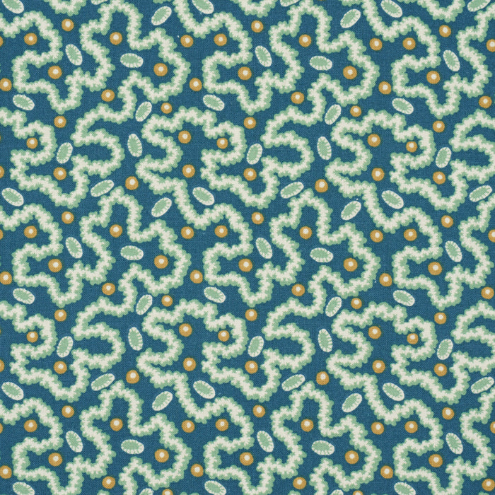 Schumacher Leonie Vermicelli Teal Fabric 181721