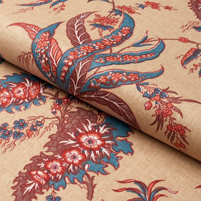 Schumacher Apolline Botanical Rouge & Bleu Fabric 181730