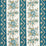 Schumacher Sylvain Floral Stripe Teal Fabric 181741