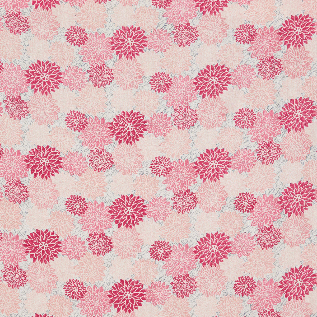 Schumacher Dahlia Hand Block Print Hot Pink Fabric 181801