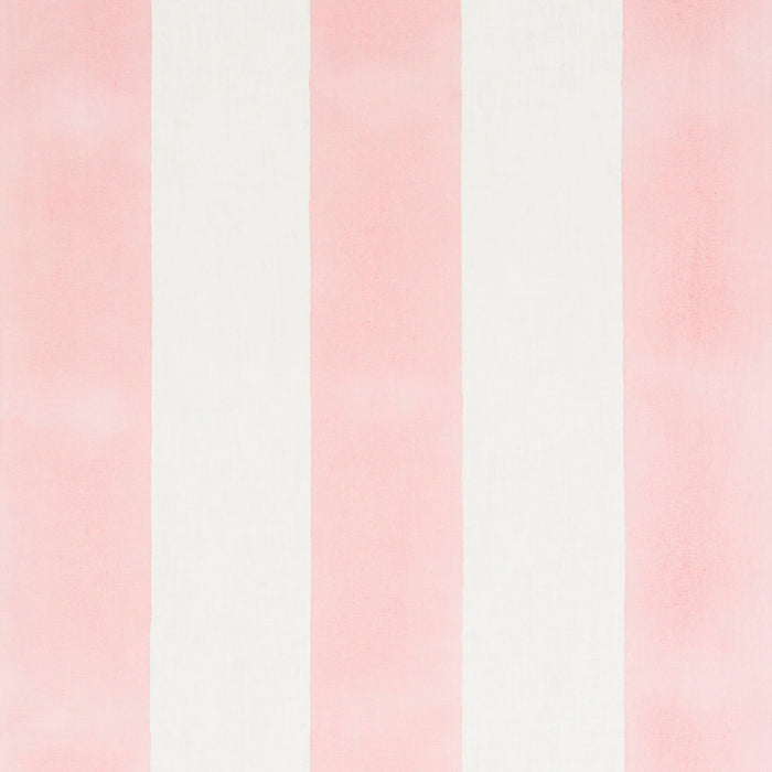 Schumacher Wide Hand Block Stripe Pink Fabric 181811