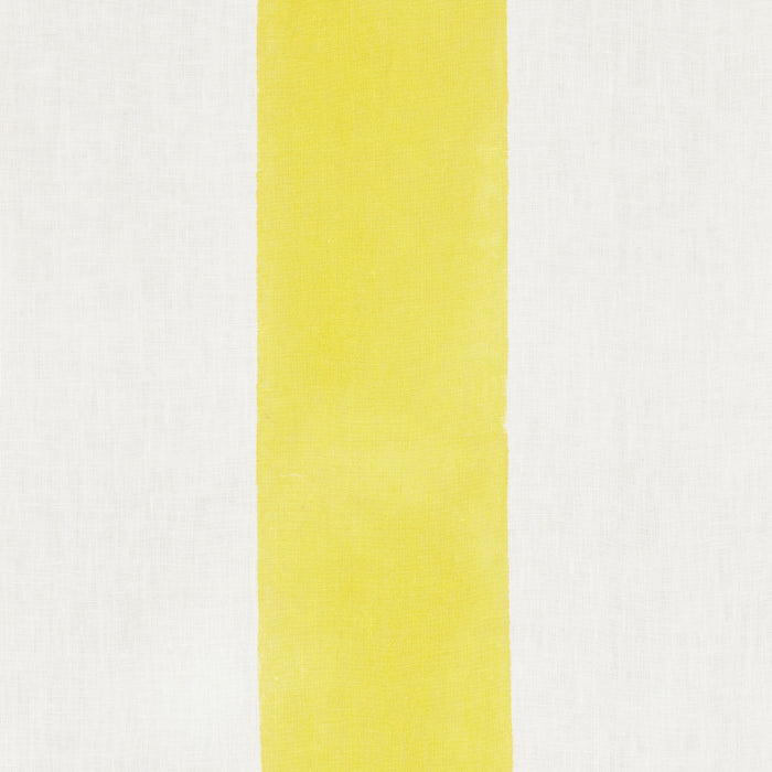 Schumacher Wide Hand Block Stripe Yellow Fabric Sample 181812