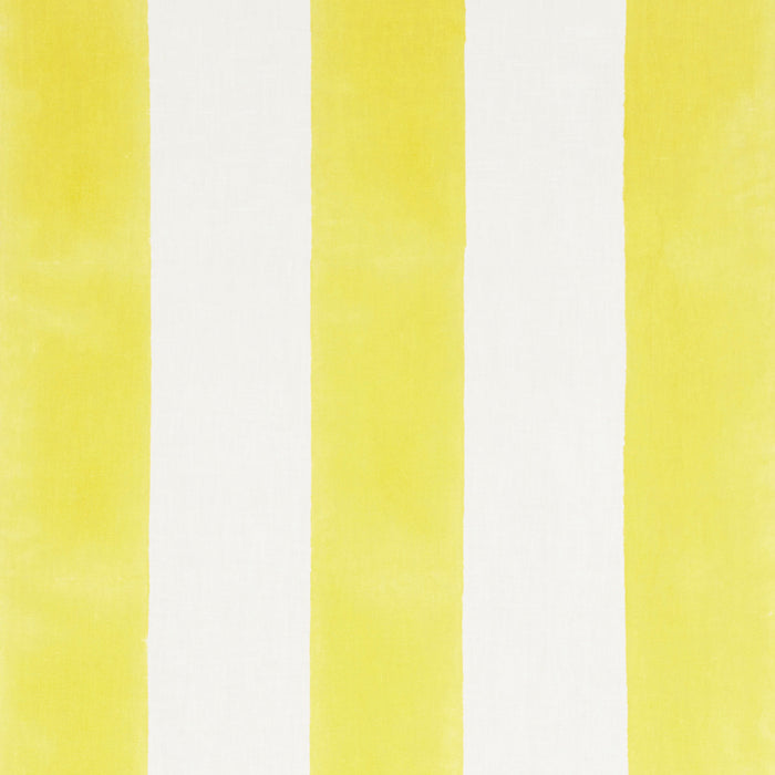 Schumacher Wide Hand Block Stripe Yellow Fabric 181812