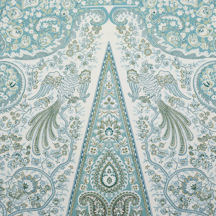 Schumacher Colmery Paisley Panel Peacock Fabric 181821