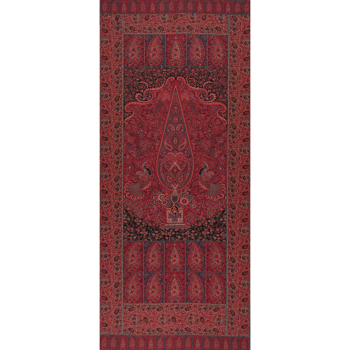 Schumacher Colmery Paisley Panel Rouge Fabric 181822