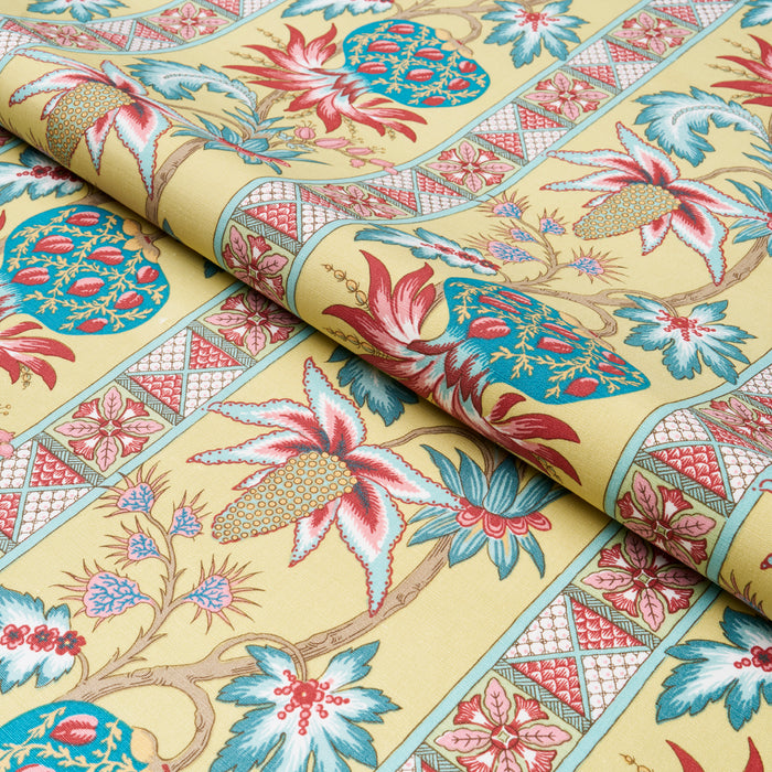 Schumacher Bailey Botanical Gold Fabric Sample 181861