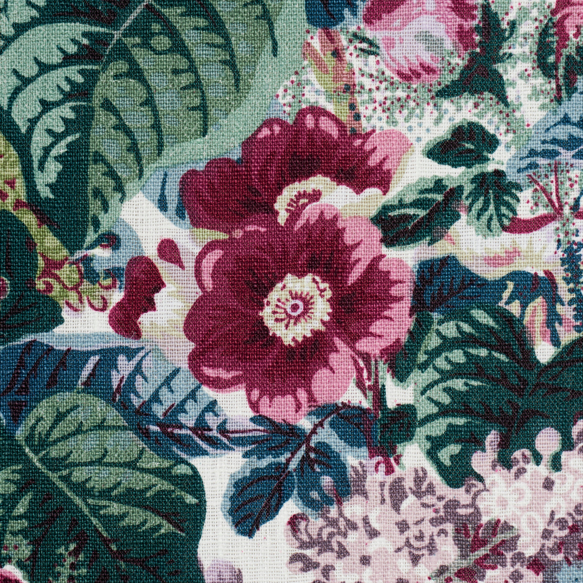 Schumacher Flora's Fleurs Plum Fabric 181870