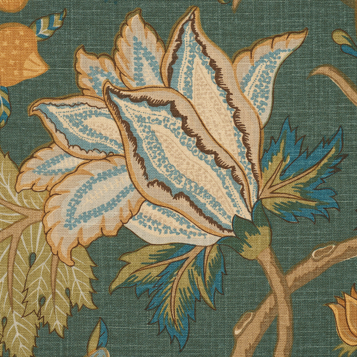 Schumacher Darsy Tree Of Life Juniper Fabric Sample 181880