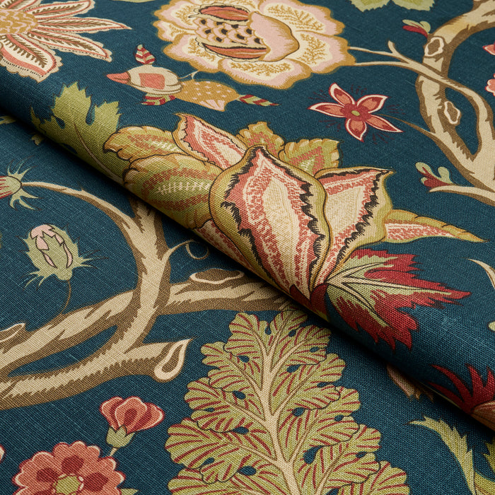 Schumacher Darsy Tree Of Life Peacock Fabric 181881