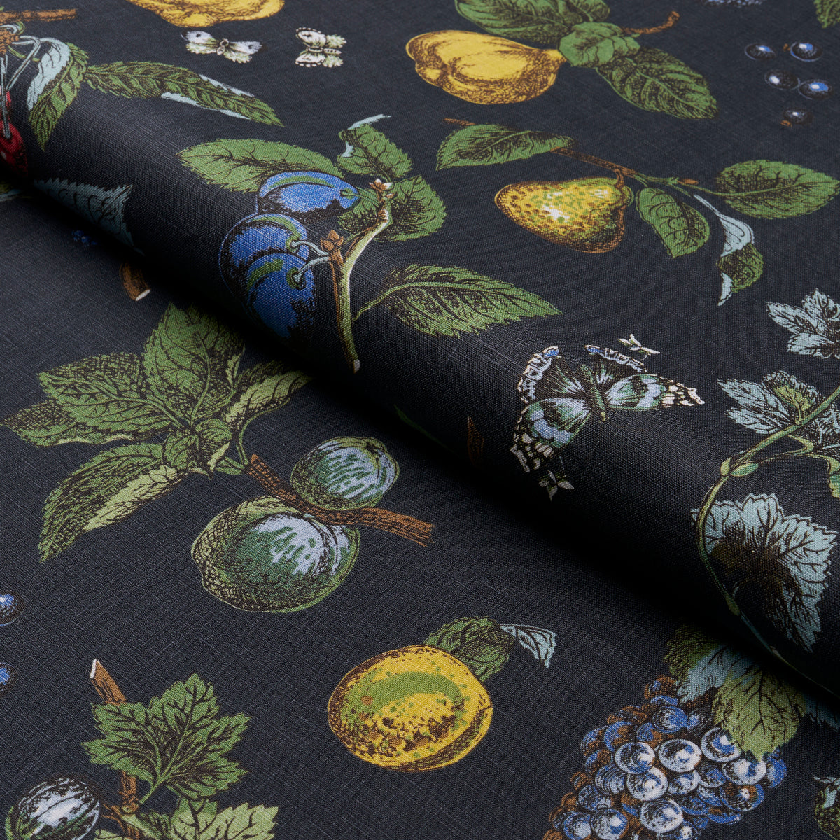 Schumacher Berry Grove Noir Fabric Sample 181890