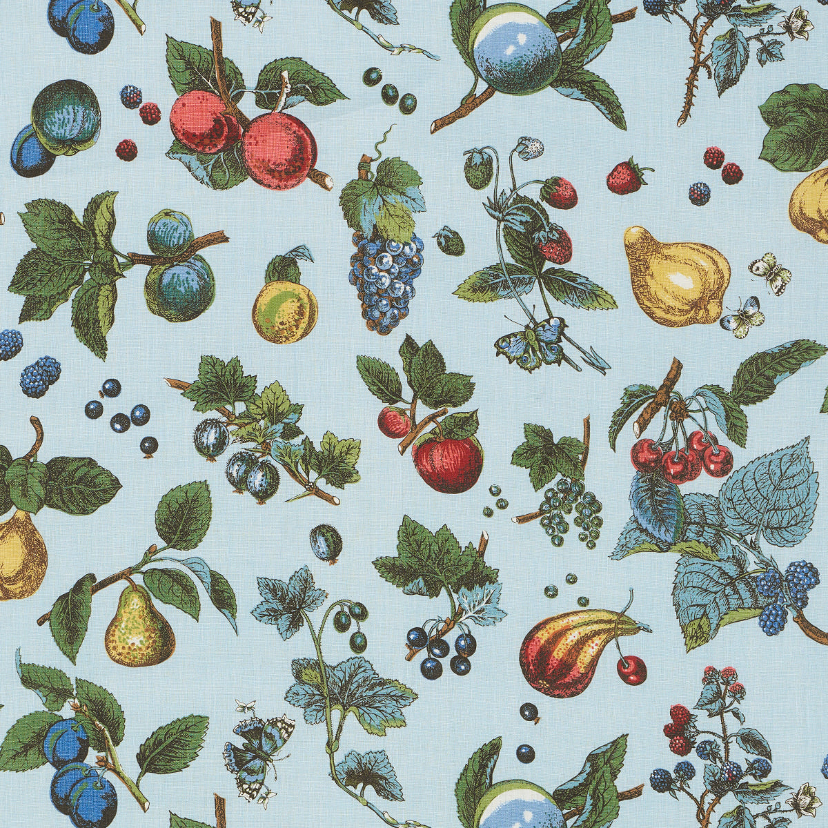 Schumacher Berry Grove Sky Fabric 181891