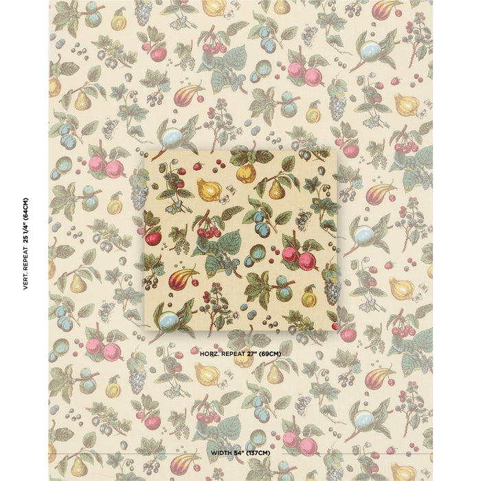 Schumacher Berry Grove Butter Fabric Sample 181892