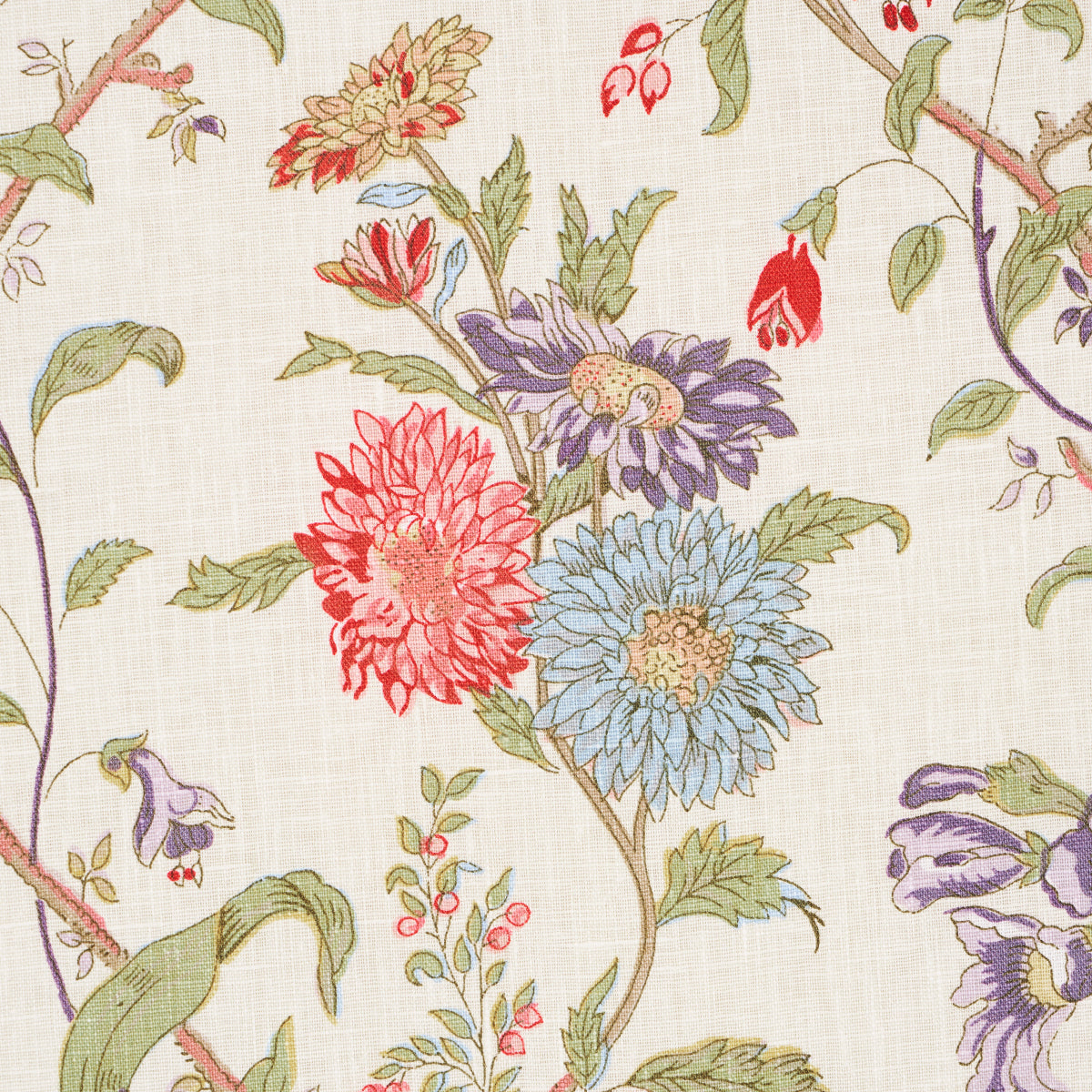 Schumacher Giselle Floral Ivory Fabric 181900